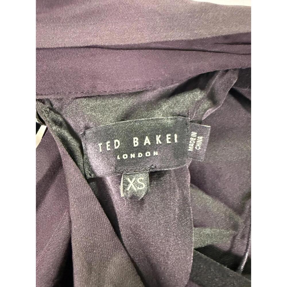 Ted Baker London Black Sleeveless Bow Maxi Dress Size XS minor fabric pull - Picture 8 of 10